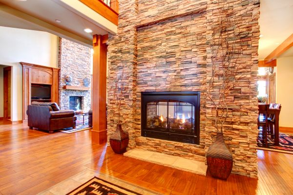 Stone Hearth Installation in Evanston